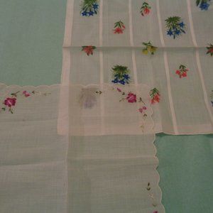 VINTAGE NEW WITHOUT TAGS OLD STOCK HANKIES 1 SILKY